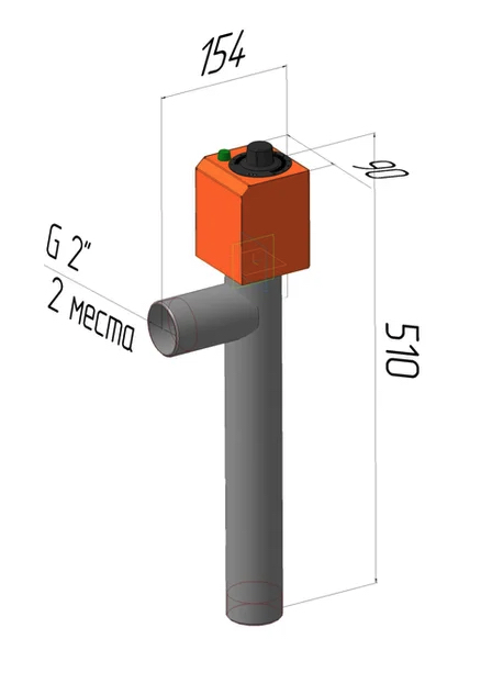 габаритні розміри пристрою NEON WCP 1.5-3 кВт малюнок